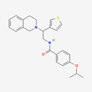 N-(2-(3,4-dihydroisoquinolin-2(1H)-yl)-2-(thiophen-3-yl)ethyl)-4-isopropoxybenzamide