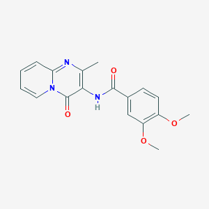 molecular formula C18H17N3O4 B2885476 3,4-dimethoxy-N-(2-methyl-4-oxopyrido[1,2-a]pyrimidin-3-yl)benzamide CAS No. 897616-40-9