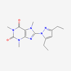 8-(3,5-Diethylpyrazolyl)-1,3,7-trimethyl-1,3,7-trihydropurine-2,6-dione