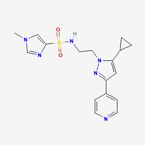 N-(2-(5-cyclopropyl-3-(pyridin-4-yl)-1H-pyrazol-1-yl)ethyl)-1-methyl-1H-imidazole-4-sulfonamide