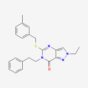 2-ethyl-5-((3-methylbenzyl)thio)-6-phenethyl-2H-pyrazolo[4,3-d]pyrimidin-7(6H)-one