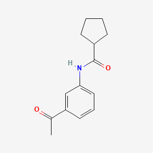 molecular formula C14H17NO2 B2885510 N-(3-acetylphenyl)cyclopentanecarboxamide CAS No. 540757-37-7
