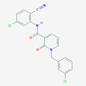 molecular formula C20H13Cl2N3O2 B2885526 N-(5-chloro-2-cyanophenyl)-1-(3-chlorobenzyl)-2-oxo-1,2-dihydropyridine-3-carboxamide CAS No. 899754-41-7