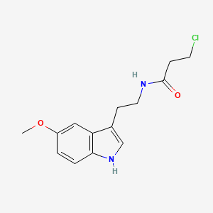 3-chloro-N-[2-(5-methoxy-1H-indol-3-yl)ethyl]propanamide