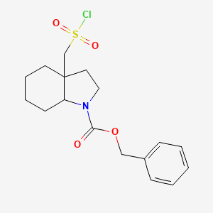 benzyl 3a-[(chlorosulfonyl)methyl]-octahydro-1H-indole-1-carboxylate