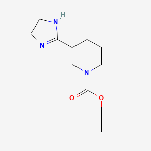 molecular formula C13H23N3O2 B2885542 Tert-butyl 3-(4,5-dihydro-1H-imidazol-2-yl)piperidine-1-carboxylate CAS No. 2155855-24-4