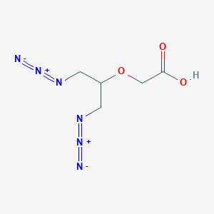 molecular formula C5H8N6O3 B2885545 2-(1,3-Diazidopropan-2-yloxy)acetic acid CAS No. 2389064-43-9