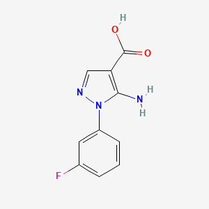 molecular formula C10H8FN3O2 B2885546 5-Amino-1-(3-fluorophenyl)-1h-pyrazole-4-carboxylic acid CAS No. 1034142-09-0