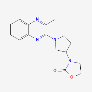 molecular formula C16H18N4O2 B2885566 3-[1-(3-Methylquinoxalin-2-yl)pyrrolidin-3-yl]-1,3-oxazolidin-2-one CAS No. 2380043-23-0