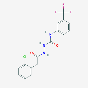 molecular formula C16H13ClF3N3O2 B2885567 2-[2-(2-chlorophenyl)acetyl]-N-[3-(trifluoromethyl)phenyl]-1-hydrazinecarboxamide CAS No. 497060-12-5