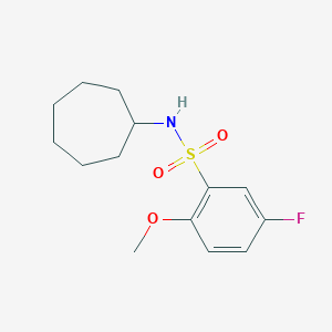 N-cycloheptyl-5-fluoro-2-methoxybenzenesulfonamide