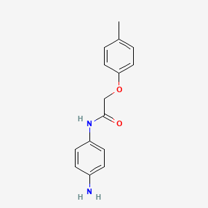 molecular formula C15H16N2O2 B2885576 N-(4-氨基苯基)-2-(4-甲基苯氧基)乙酰胺 CAS No. 1016495-76-3