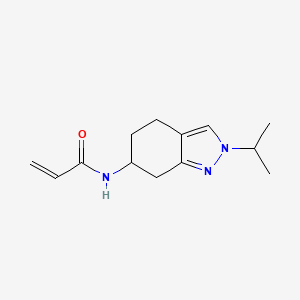 molecular formula C13H19N3O B2885589 N-(2-Propan-2-yl-4,5,6,7-tetrahydroindazol-6-yl)prop-2-enamide CAS No. 2193367-08-5