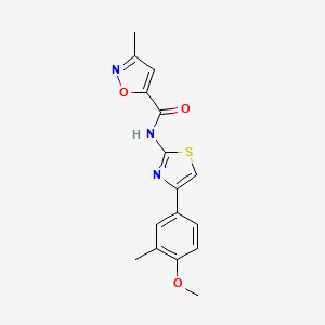 N-(4-(4-methoxy-3-methylphenyl)thiazol-2-yl)-3-methylisoxazole-5-carboxamide
