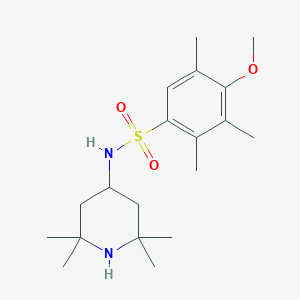 molecular formula C19H32N2O3S B288560 4-methoxy-2,3,5-trimethyl-N-(2,2,6,6-tetramethylpiperidin-4-yl)benzenesulfonamide 
