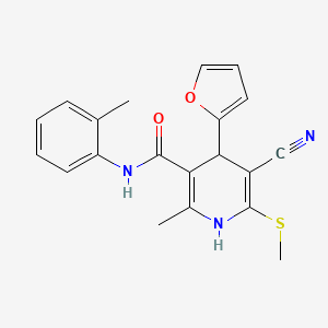 5-Cyano-4-furan-2-yl-2-methyl-6-methylsulfanyl-1,4-dihydro-pyridine-3-carboxylic acid o-tolylamide