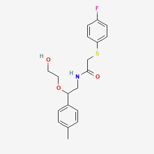 2-((4-fluorophenyl)thio)-N-(2-(2-hydroxyethoxy)-2-(p-tolyl)ethyl)acetamide