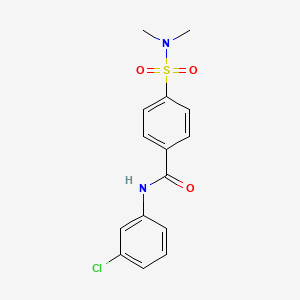 molecular formula C15H15ClN2O3S B2885606 N-(3-氯苯基)-4-(二甲基磺酰胺基)苯甲酰胺 CAS No. 313254-71-6