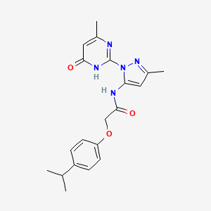 2-(4-isopropylphenoxy)-N-(3-methyl-1-(4-methyl-6-oxo-1,6-dihydropyrimidin-2-yl)-1H-pyrazol-5-yl)acetamide