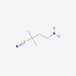 molecular formula C6H12N2 B2885623 4-Amino-2,2-dimethylbutanenitrile CAS No. 1198163-62-0
