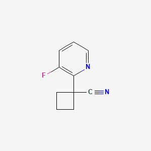 molecular formula C10H9FN2 B2885626 1-(3-Fluoropyridin-2-yl)cyclobutane-1-carbonitrile CAS No. 1344145-52-3
