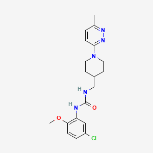 molecular formula C19H24ClN5O2 B2885627 1-(5-Chloro-2-methoxyphenyl)-3-((1-(6-methylpyridazin-3-yl)piperidin-4-yl)methyl)urea CAS No. 1797725-29-1