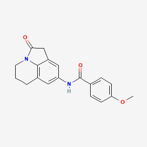 molecular formula C19H18N2O3 B2885635 4-甲氧基-N-(2-氧代-2,4,5,6-四氢-1H-吡咯并[3,2,1-ij]喹啉-8-基)苯甲酰胺 CAS No. 898420-02-5