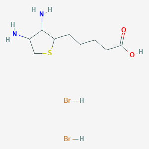 molecular formula C9H20Br2N2O2S B2885643 5-(3,4-Diaminotetrahydro-2-thienyl)pentanoic acid dihydrobromide CAS No. 1214798-28-3