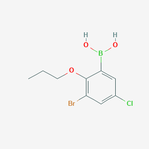 molecular formula C9H11BBrClO3 B2885656 3-Bromo-5-chloro-2-propoxyphenylboronic acid CAS No. 2377605-92-8