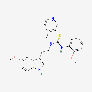 1-(2-(5-methoxy-2-methyl-1H-indol-3-yl)ethyl)-3-(2-methoxyphenyl)-1-(pyridin-4-ylmethyl)thiourea