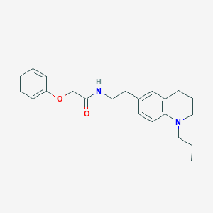 molecular formula C23H30N2O2 B2885658 N-(2-(1-丙基-1,2,3,4-四氢喹啉-6-基)乙基)-2-(间甲苯氧基)乙酰胺 CAS No. 955592-62-8