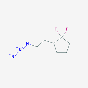 molecular formula C7H11F2N3 B2885662 2-(2-Azidoethyl)-1,1-difluorocyclopentane CAS No. 2126176-96-1