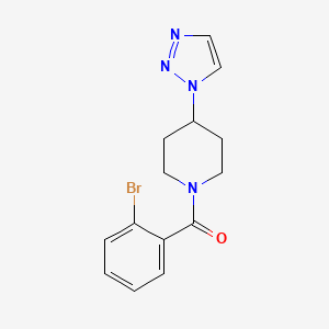 molecular formula C14H15BrN4O B2885664 (4-(1H-1,2,3-三唑-1-基)哌啶-1-基)(2-溴苯基)甲酮 CAS No. 1798662-27-7
