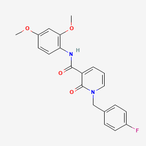 molecular formula C21H19FN2O4 B2885665 N-(2,4-dimethoxyphenyl)-1-(4-fluorobenzyl)-2-oxo-1,2-dihydropyridine-3-carboxamide CAS No. 946246-46-4