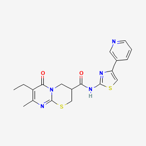 7-ethyl-8-methyl-6-oxo-N-(4-(pyridin-3-yl)thiazol-2-yl)-2,3,4,6-tetrahydropyrimido[2,1-b][1,3]thiazine-3-carboxamide