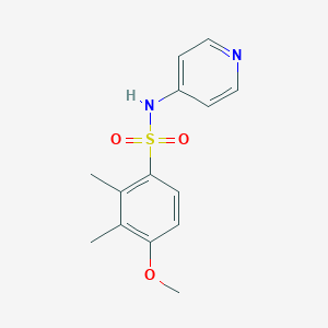 molecular formula C14H16N2O3S B288567 4-methoxy-2,3-dimethyl-N-pyridin-4-ylbenzenesulfonamide 