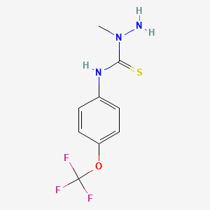 molecular formula C9H10F3N3OS B2885676 1-methyl-N-[4-(trifluoromethoxy)phenyl]-1-hydrazinecarbothioamide CAS No. 1022545-32-9