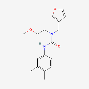 molecular formula C17H22N2O3 B2885679 3-(3,4-二甲基苯基)-1-(呋喃-3-基甲基)-1-(2-甲氧基乙基)脲 CAS No. 1421445-28-4