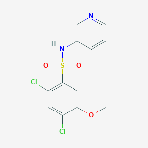 molecular formula C12H10Cl2N2O3S B288568 2,4-dichloro-5-methoxy-N-(3-pyridinyl)benzenesulfonamide 