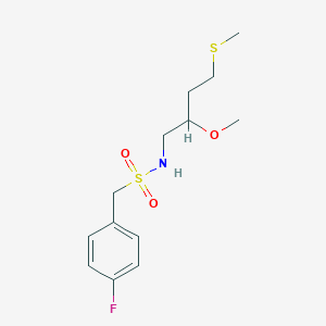 molecular formula C13H20FNO3S2 B2885684 1-(4-Fluorophenyl)-N-(2-methoxy-4-methylsulfanylbutyl)methanesulfonamide CAS No. 2309341-39-5