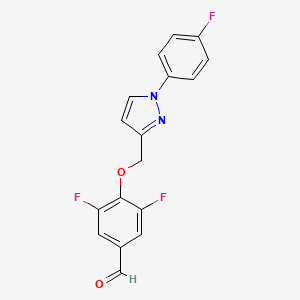 3,5-Difluoro-4-[[1-(4-fluorophenyl)pyrazol-3-yl]methoxy]benzaldehyde