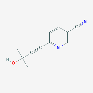 molecular formula C11H10N2O B2885700 6-(3-羟基-3-甲基丁-1-炔基)吡啶-3-甲腈 CAS No. 1531598-53-4