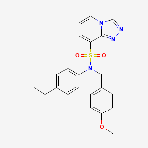 molecular formula C23H24N4O3S B2885708 N-(4-异丙苯基)-N-(4-甲氧基苄基)[1,2,4]三唑并[4,3-a]吡啶-8-磺酰胺 CAS No. 1251679-17-0