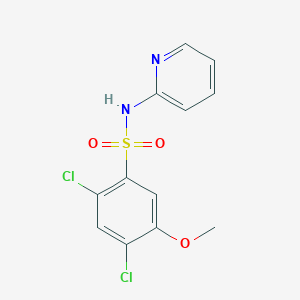 molecular formula C12H10Cl2N2O3S B288571 2,4-dichloro-5-methoxy-N-(2-pyridinyl)benzenesulfonamide 