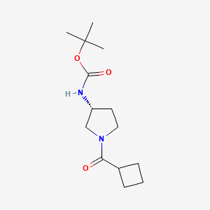 molecular formula C14H24N2O3 B2885717 (R)-叔丁基 1-(环丁烷羰基)吡咯烷-3-基氨基甲酸酯 CAS No. 1349702-22-2