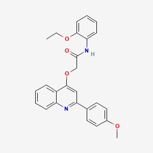 N-(2-ethoxyphenyl)-2-((2-(4-methoxyphenyl)quinolin-4-yl)oxy)acetamide