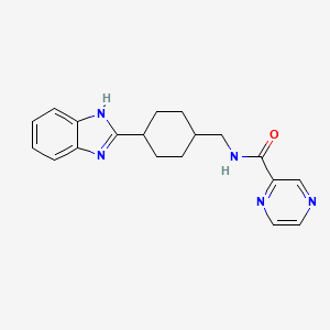 N-((4-(1H-benzo[d]imidazol-2-yl)cyclohexyl)methyl)pyrazine-2-carboxamide