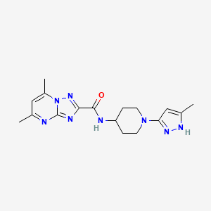 5,7-dimethyl-N-(1-(5-methyl-1H-pyrazol-3-yl)piperidin-4-yl)-[1,2,4]triazolo[1,5-a]pyrimidine-2-carboxamide
