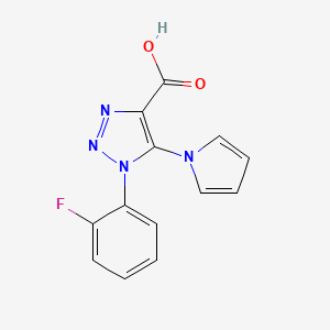 1-(2-Fluorophenyl)-5-(1H-pyrrol-1-yl)-1H-1,2,3-triazole-4-carboxylic acid