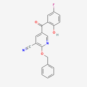 2-(Benzyloxy)-5-(5-fluoro-2-hydroxybenzoyl)pyridine-3-carbonitrile